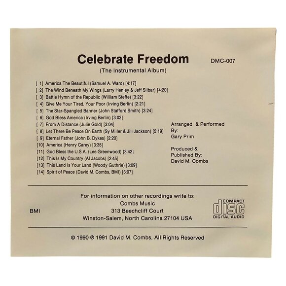 Celebrate Freedom Instrumental Album By Gary Prim On Piano & Keyboard 37624cd - Picture 3 of 3